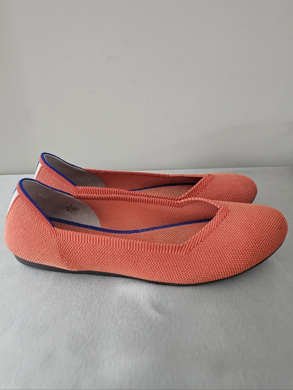 ROTHYS Round Toe Ballet Flats In Persimmon
